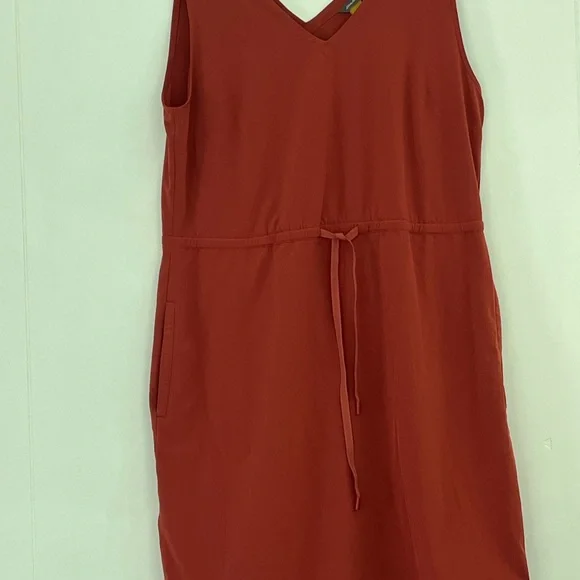 Eddie Bauer Travelers Departure Easy Tank Dress Size Medium Terracotta Orange - Picture 9 of 9